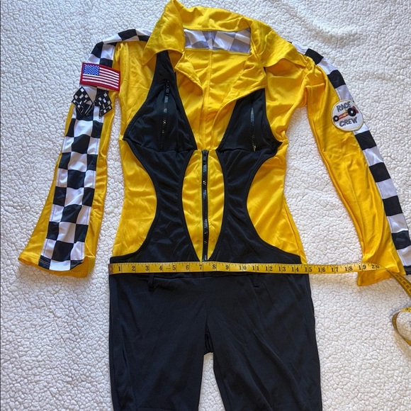 Leg Avenue Racing-Inspired Yellow and Black Jumpsuit - Picture 8 of 13